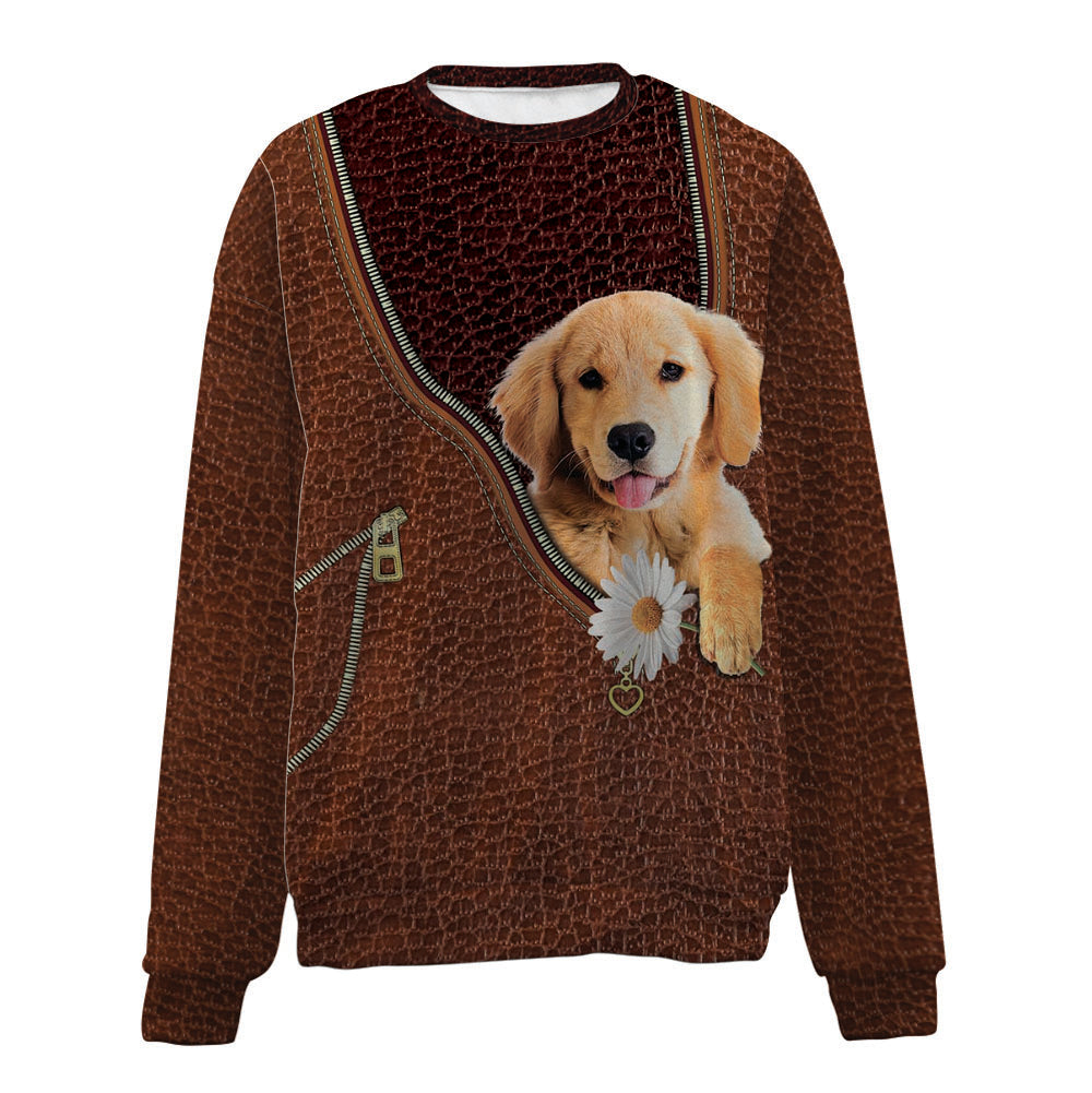 GOLDEN RETRIEVER-Zip-Premium Sweater