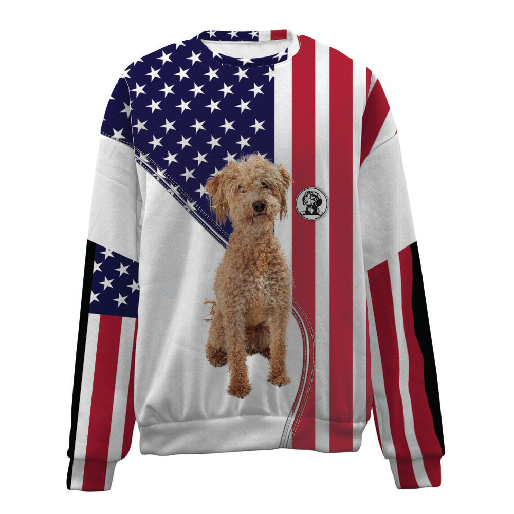 Poodle Crossbreed-USA Flag-Premium Sweater