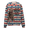 Shar Pei-American Flag-Premium Sweater
