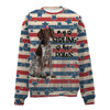 German Shorthaired Pointer-American Flag-Premium Sweater