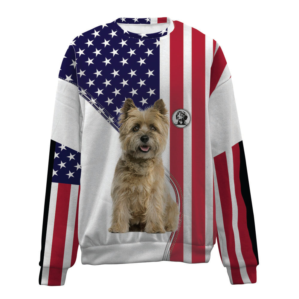 Cairn Terrier-USA Flag-Premium Sweater