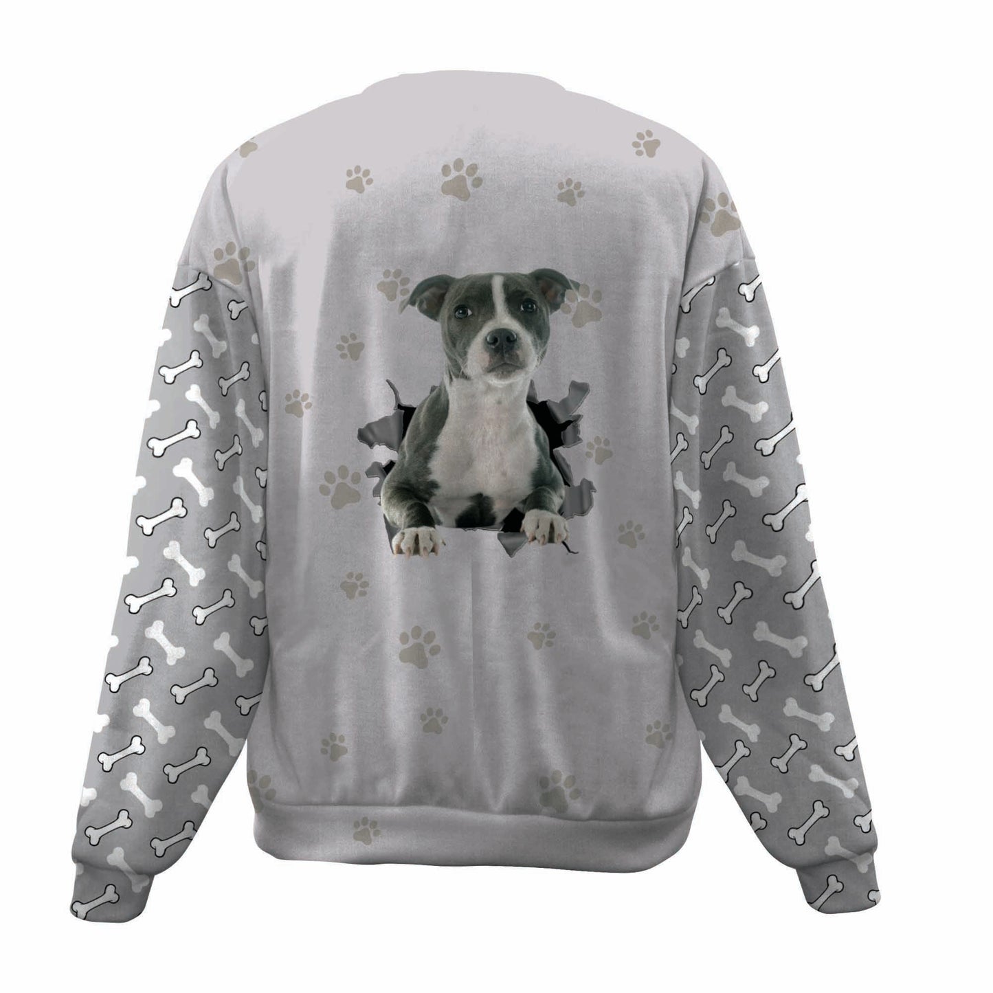 Staffordshire Bull Terrier1-Paw And Pond-Premium Sweater
