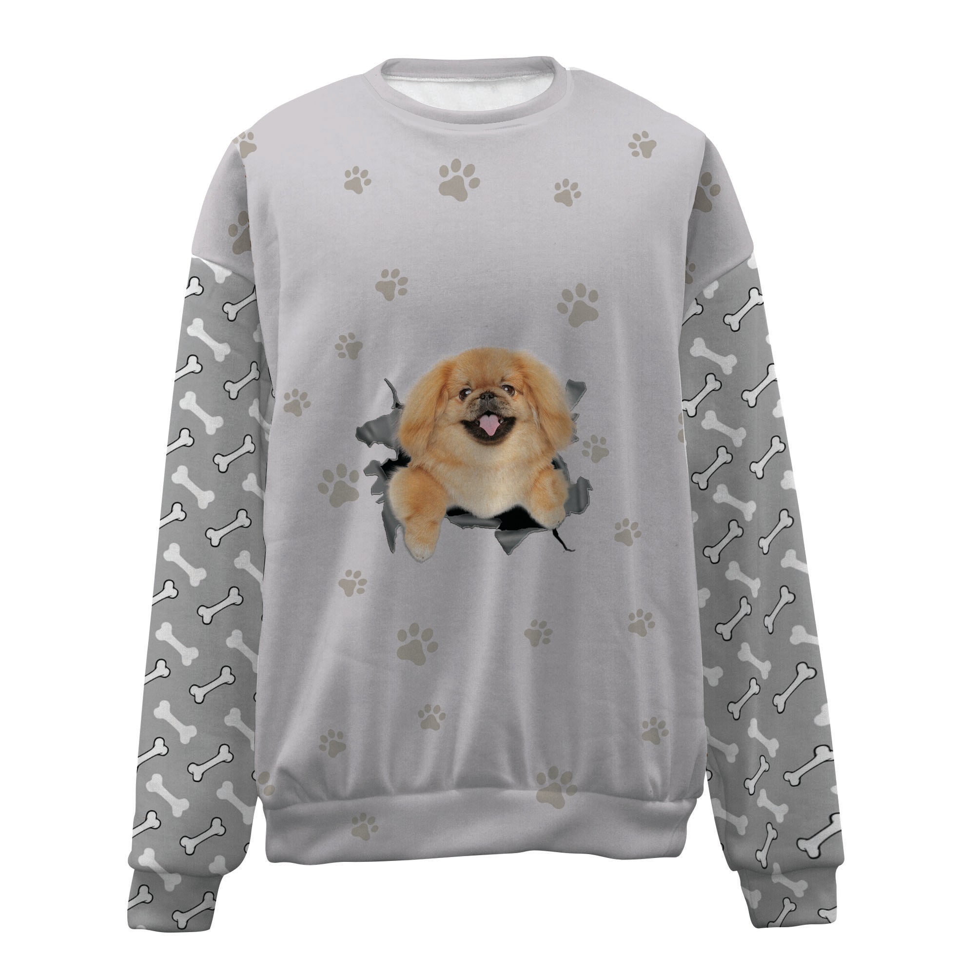 Pekingese-Paw And Pond-Premium Sweater