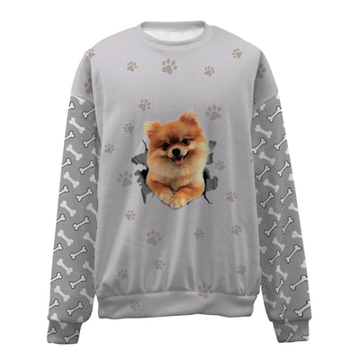 Pomeranian-Paw And Pond-Premium Sweater