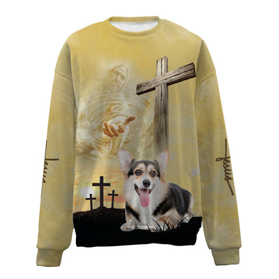 Welsh Corgi 2-Jesus-Premium Sweater