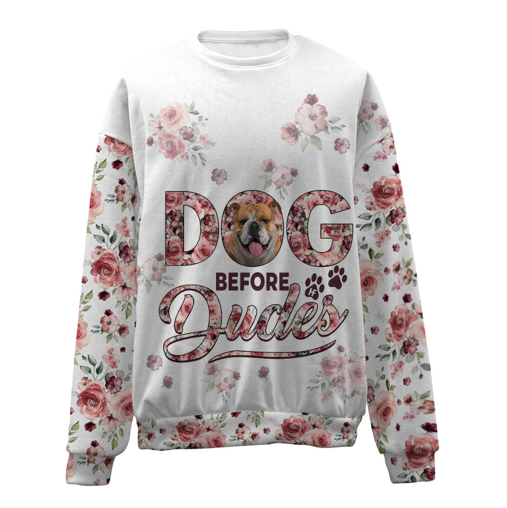 English Bulldog-Before Dudes-Premium Sweater
