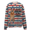 Australian Cattle-American Flag-Premium Sweater