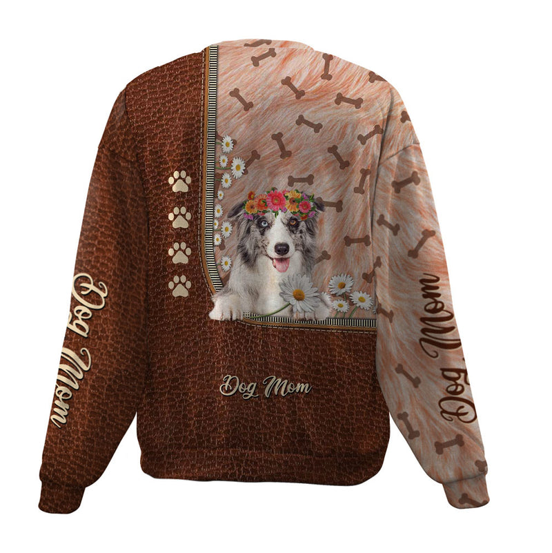 Blue Merle Collie-Dog Mom-Premium Sweater