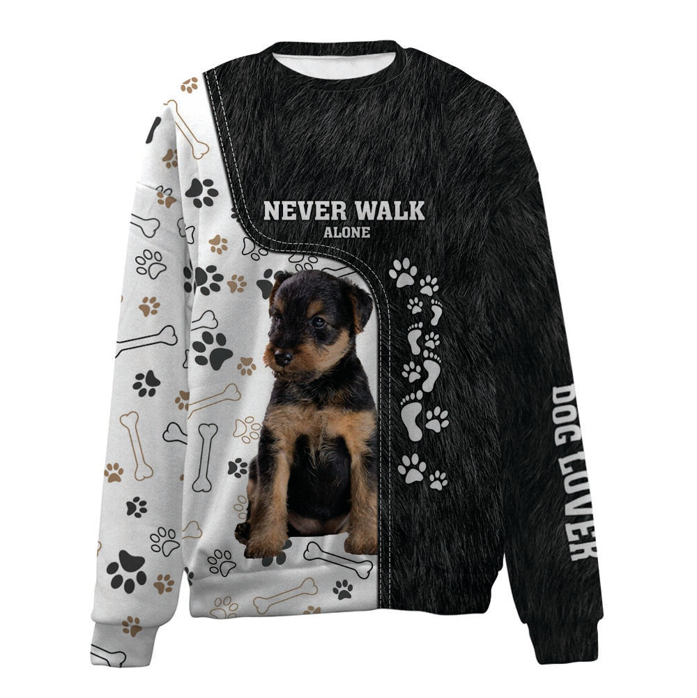 Airedale Terrier-Never Walk Alone-Premium Sweater