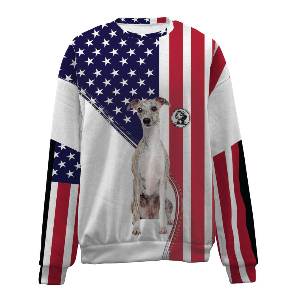 Whippet-USA Flag-Premium Sweater