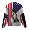 Boston Terrier-USA Flag-Premium Sweater