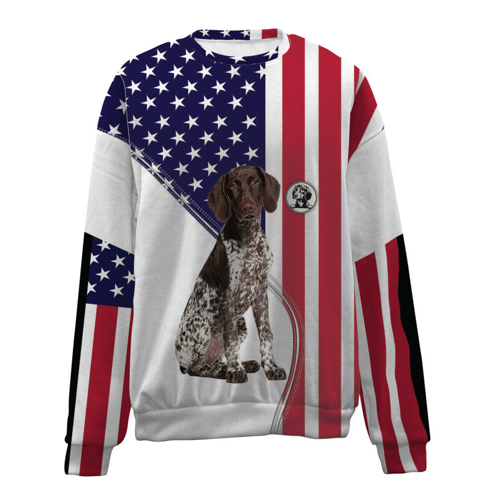 German Shorthaired Pointer-USA Flag-Premium Sweater