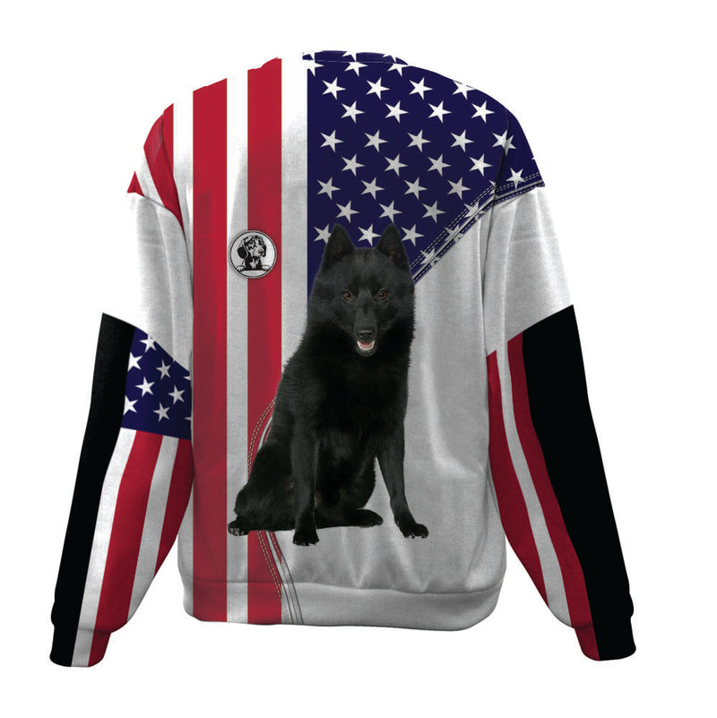 Schipperke-USA Flag-Premium Sweater