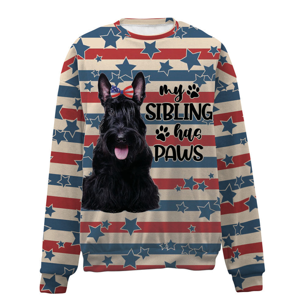 Scottish Terrier-American Flag-Premium Sweater