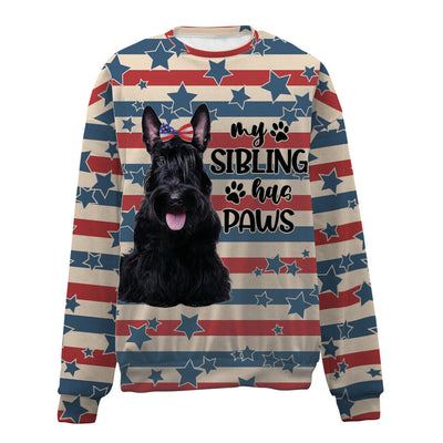 Scottish Terrier-American Flag-Premium Sweater