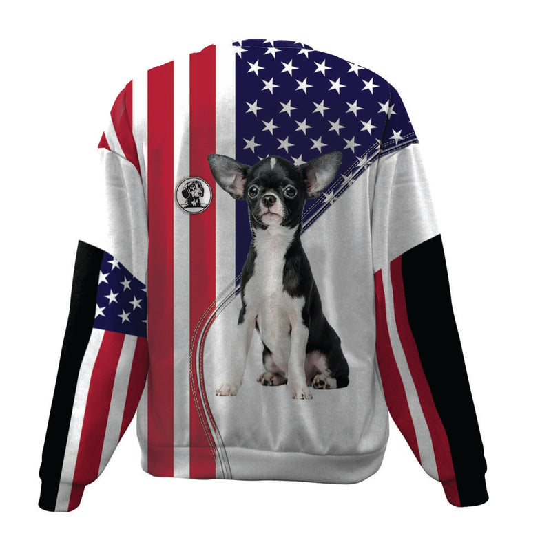 Chihuahua-USA Flag-Premium Sweater