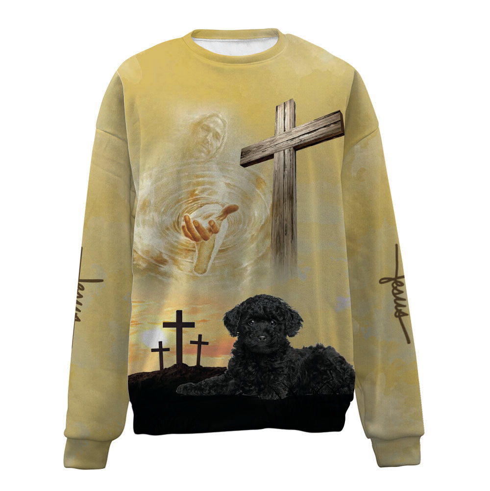 Poodle-Jesus-Premium Sweater