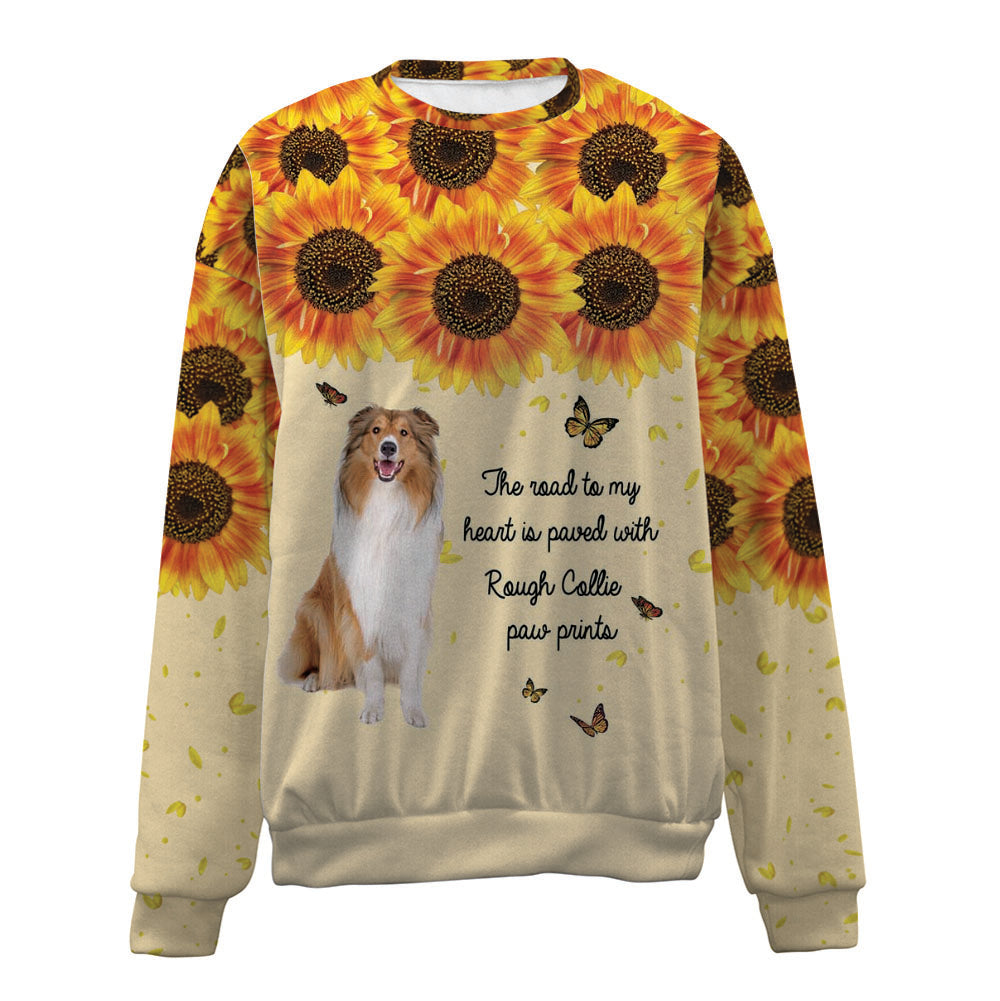 Rough Collie-Flower-Premium Sweater