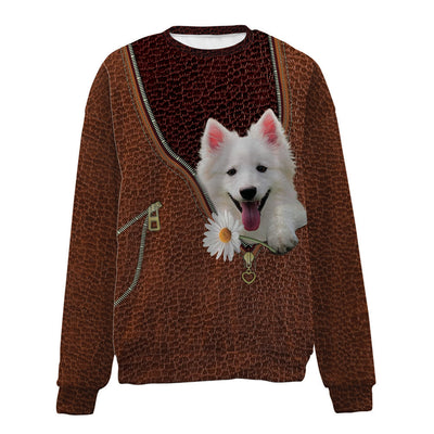AMERICAN ESKIMO-Zip-Premium Sweater