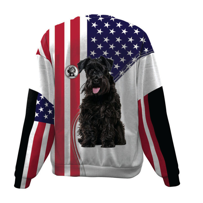 Schnauzer-USA Flag-Premium Sweater