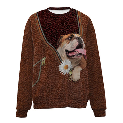 ENGLISH BULLDOG-Zip-Premium Sweater