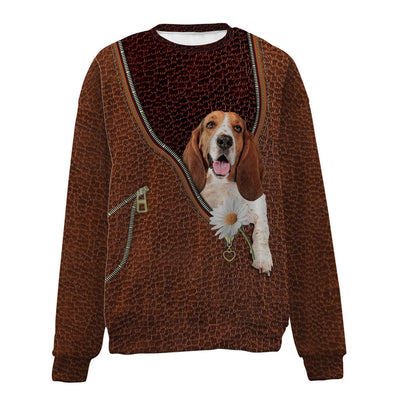 BASSET HOUND-Zip-Premium Sweater