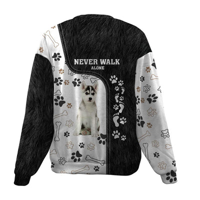 Siberian Husky-Never Walk Alone-Premium Sweater