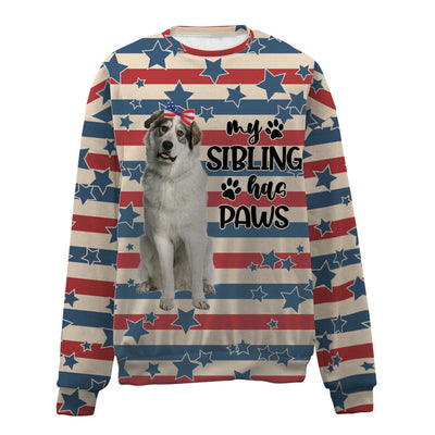 Great Pyrenees-American Flag-Premium Sweater