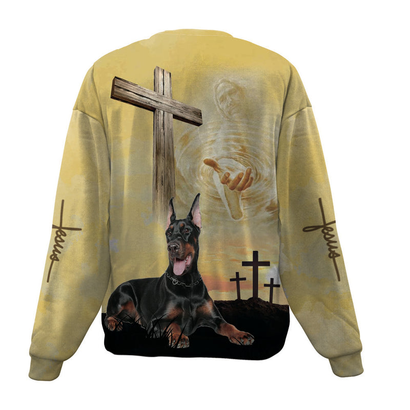 Doberman-Jesus-Premium Sweater