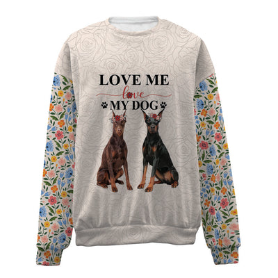 Doberman-Love My Dog-Premium Sweater