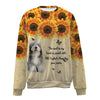 Old English Sheepdog-Flower-Premium Sweater