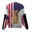 German Spitz-USA Flag-Premium Sweater