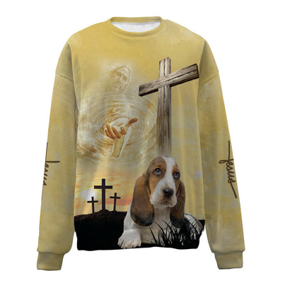 Basset Hound-Jesus-Premium Sweater
