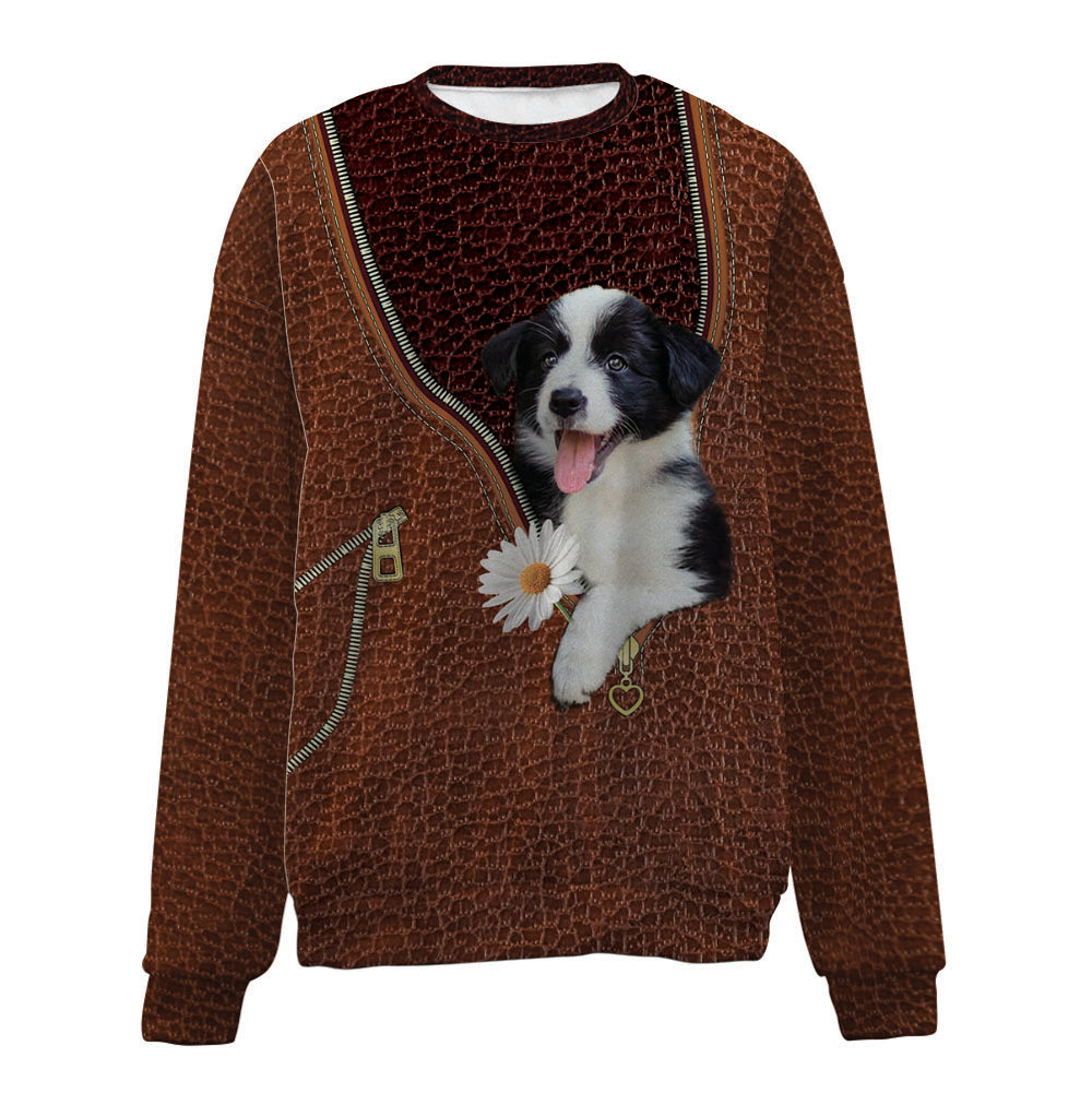 BORDER COLLIE-Zip-Premium Sweater