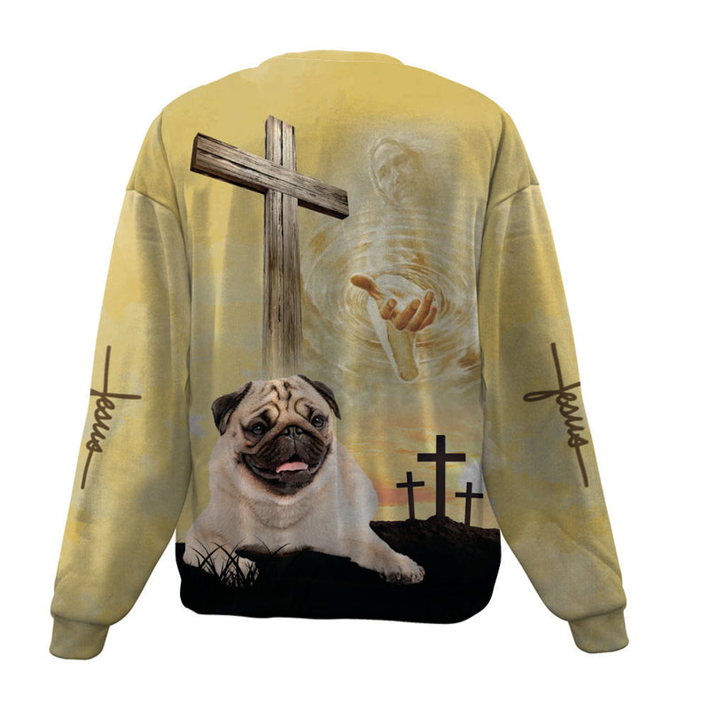 Pug 2-Jesus-Premium Sweater