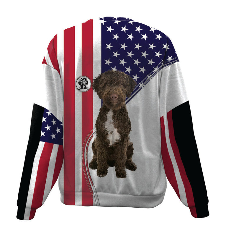 Lagotto Romagnolo-USA Flag-Premium Sweater