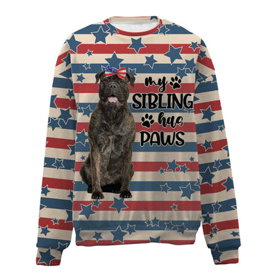 Bull Mastiff-American Flag-Premium Sweater