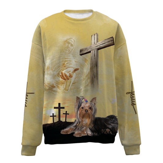 Yorkshire Terrier-Jesus-Premium Sweater