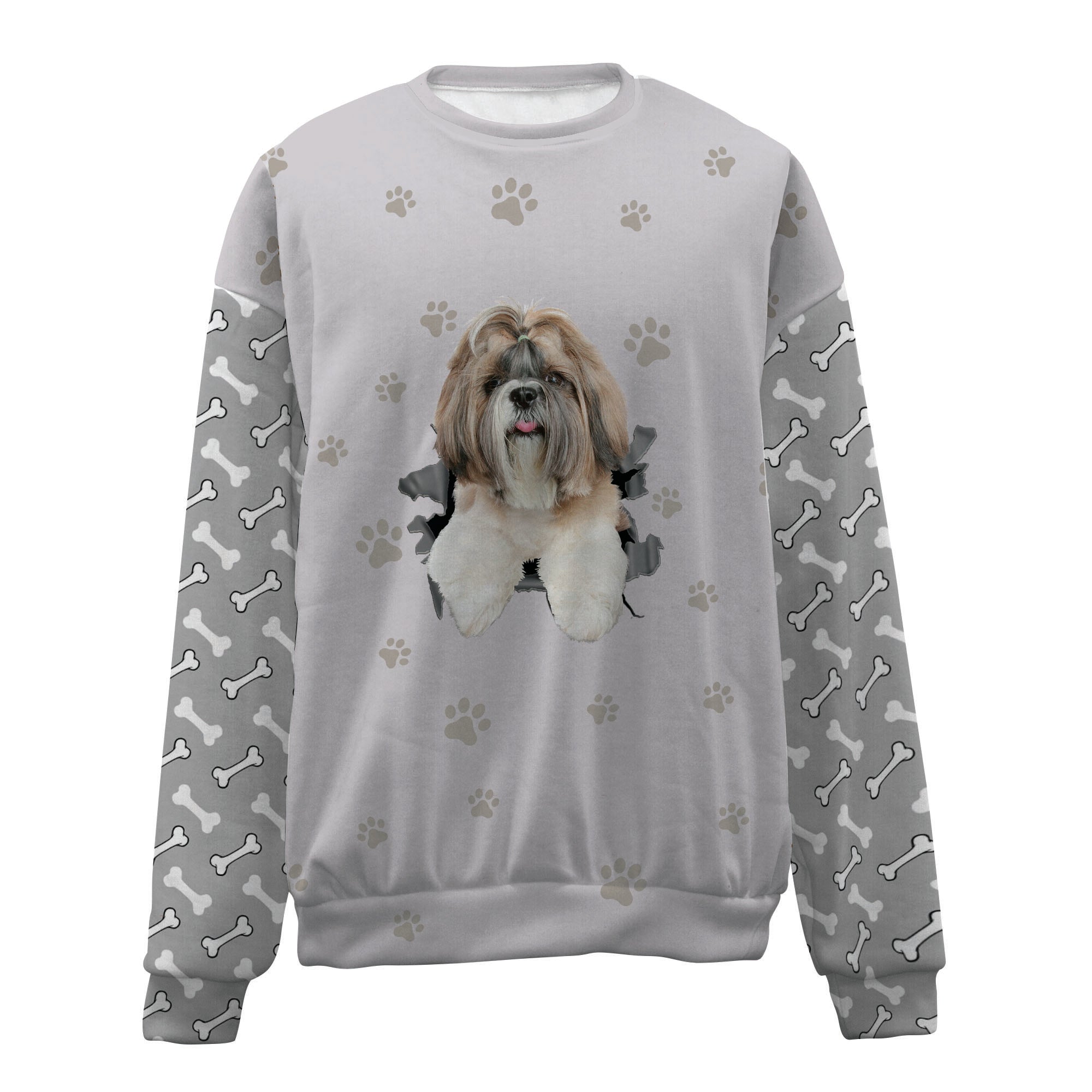 Shih Tzu-Paw And Pond-Premium Sweater