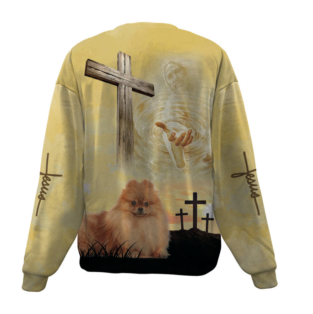 Pomeranian-Jesus-Premium Sweater
