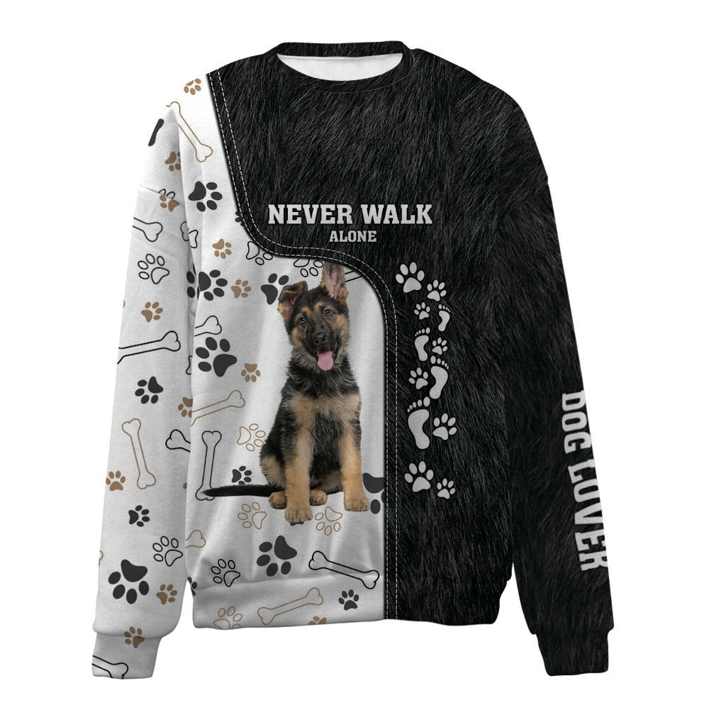 German Shepherd-Never Walk Alone-Premium Sweater