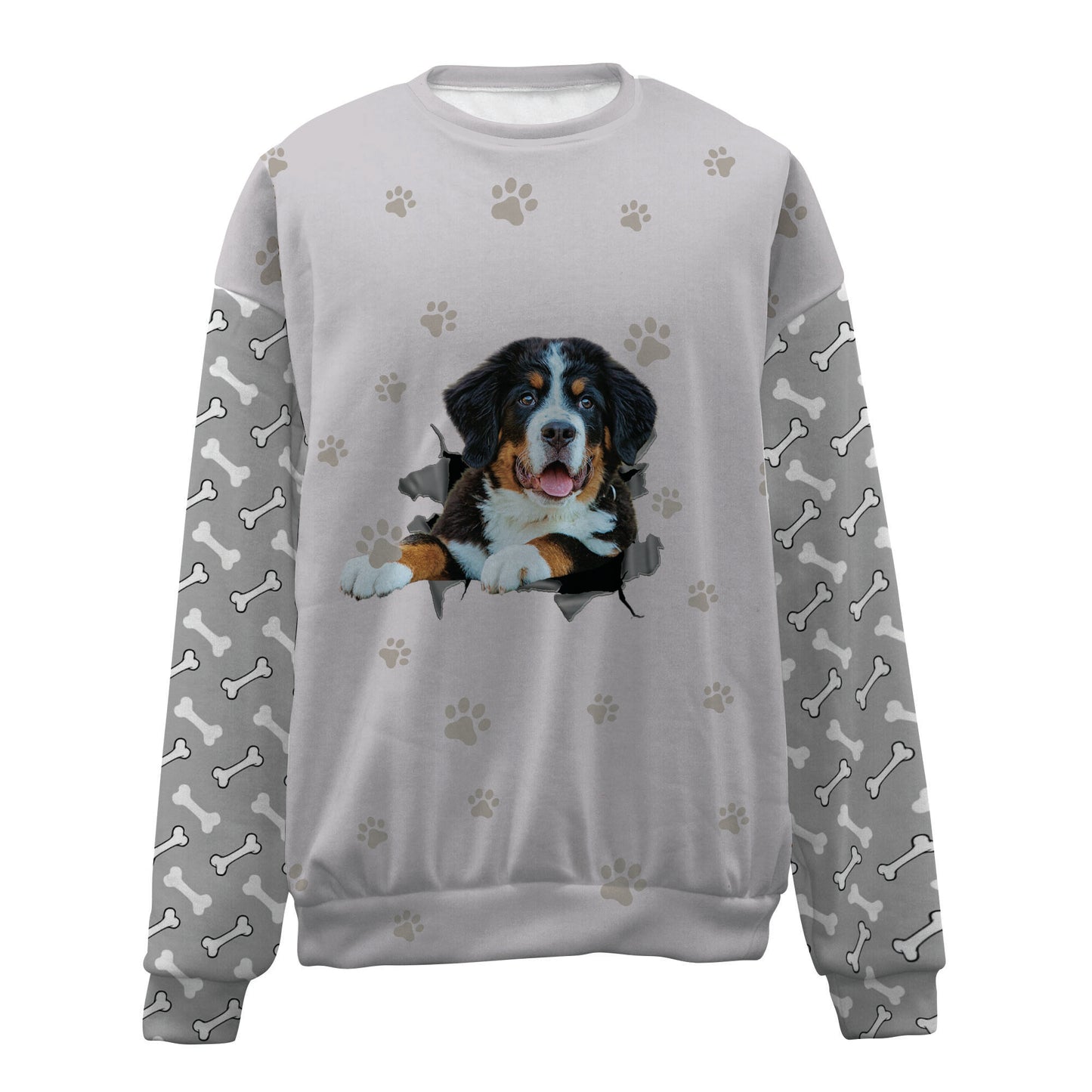 Bernese Mountain-Paw And Pond-Premium Sweater