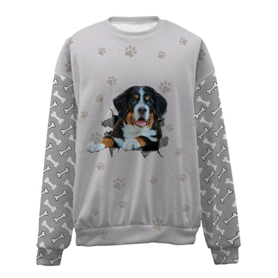 Bernese Mountain-Paw And Pond-Premium Sweater