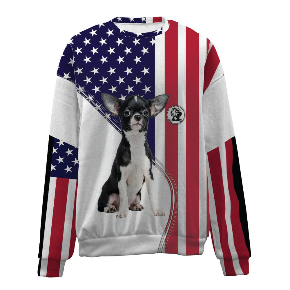 Chihuahua-USA Flag-Premium Sweater