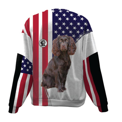 Boykin Spaniel-USA Flag-Premium Sweater