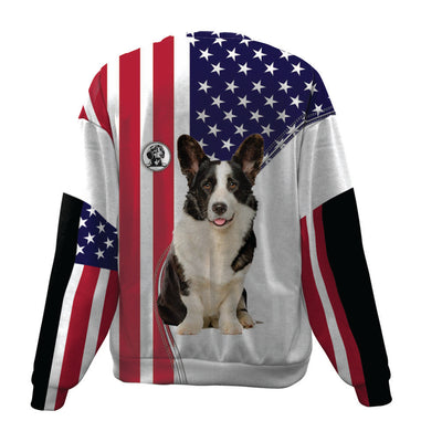 Welsh Corgi-USA Flag-Premium Sweater