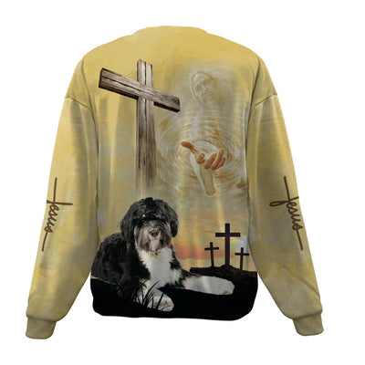 Tibetan Terrier 2-Jesus-Premium Sweater
