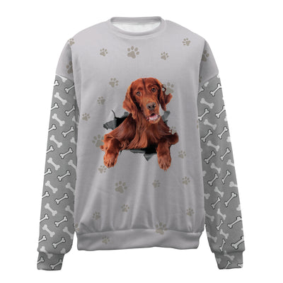 Irish Setter-Paw And Pond-Premium Sweater