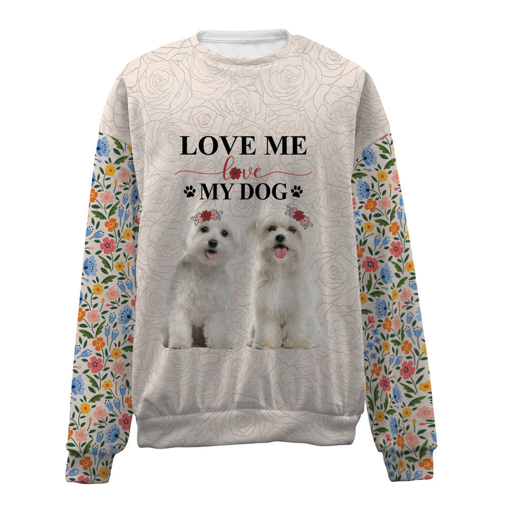 Maltese-Love My Dog-Premium Sweater