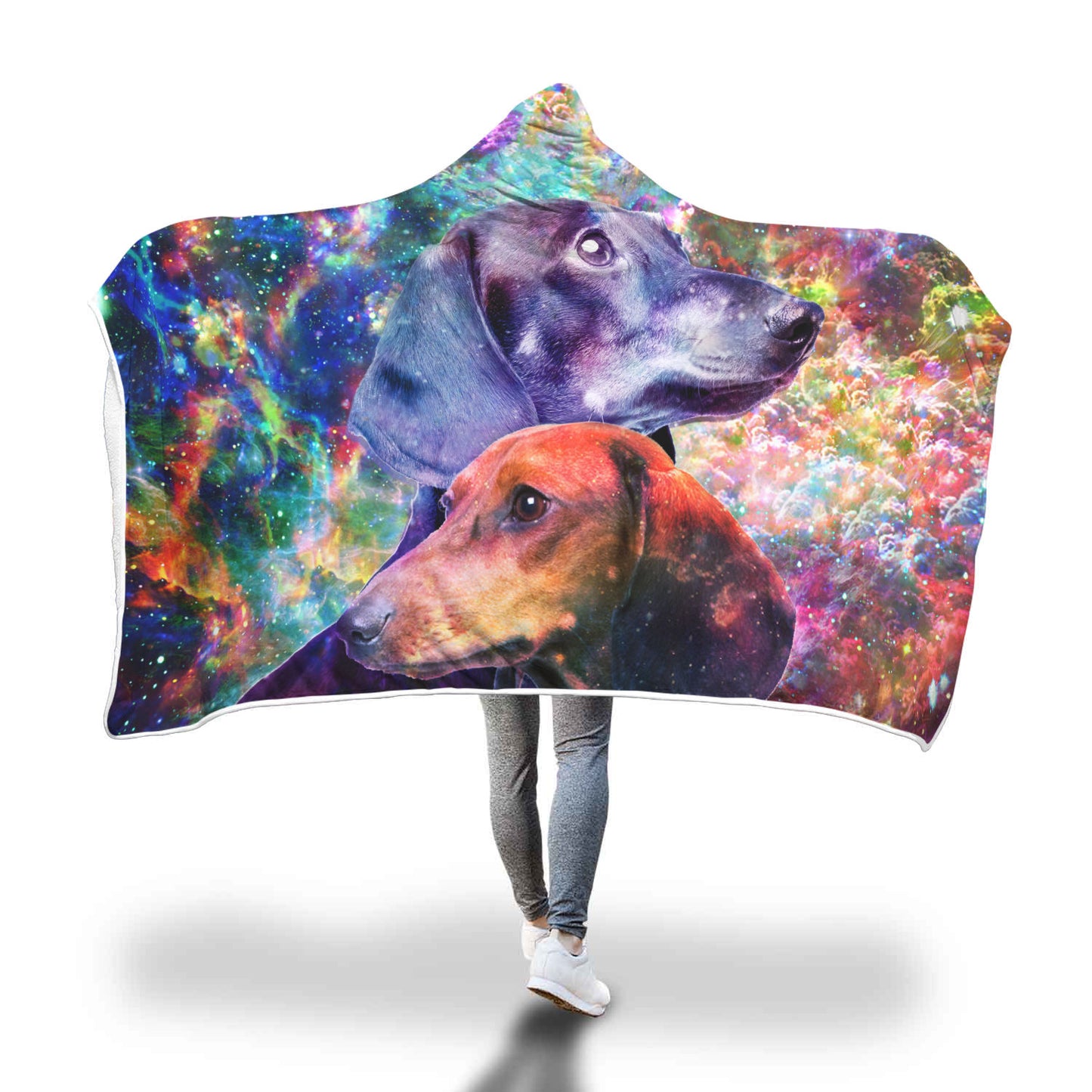 Dachshund Hooded Blanket